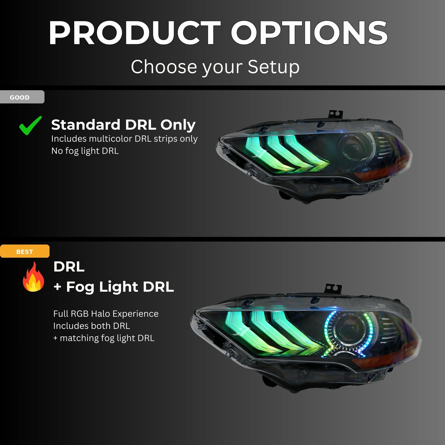 Ford Mustang Multicolor Flow Series DRL Boards (2018-2023) - image 15