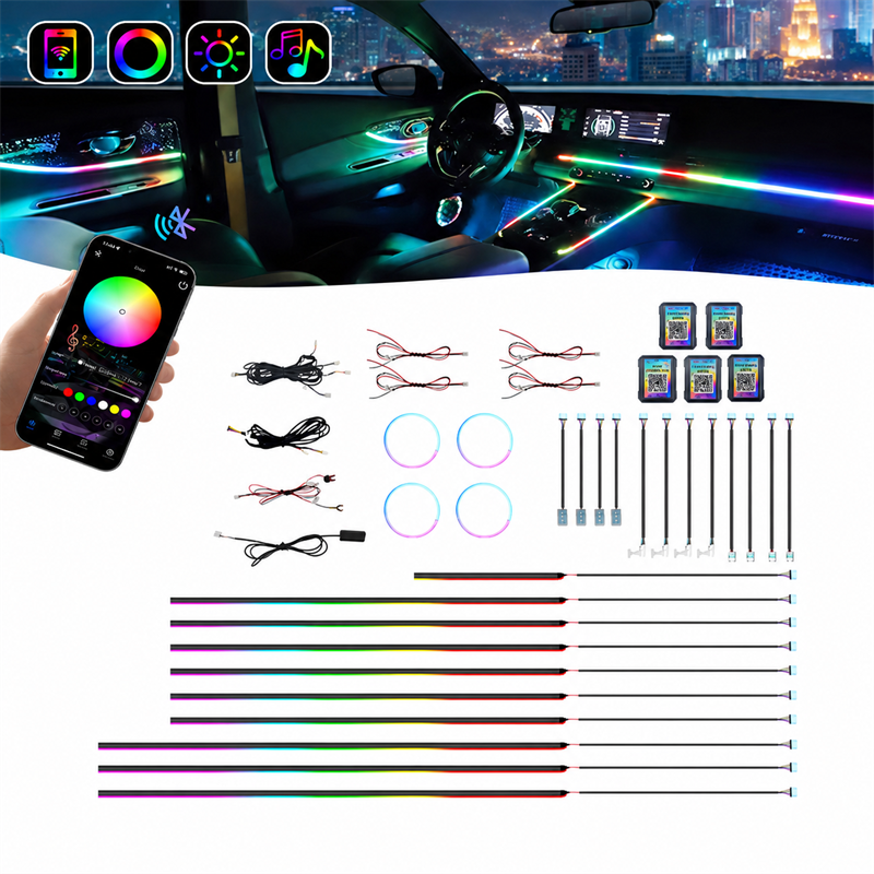 Universal RGB Ambient Interior Lighting Kit - clean product image