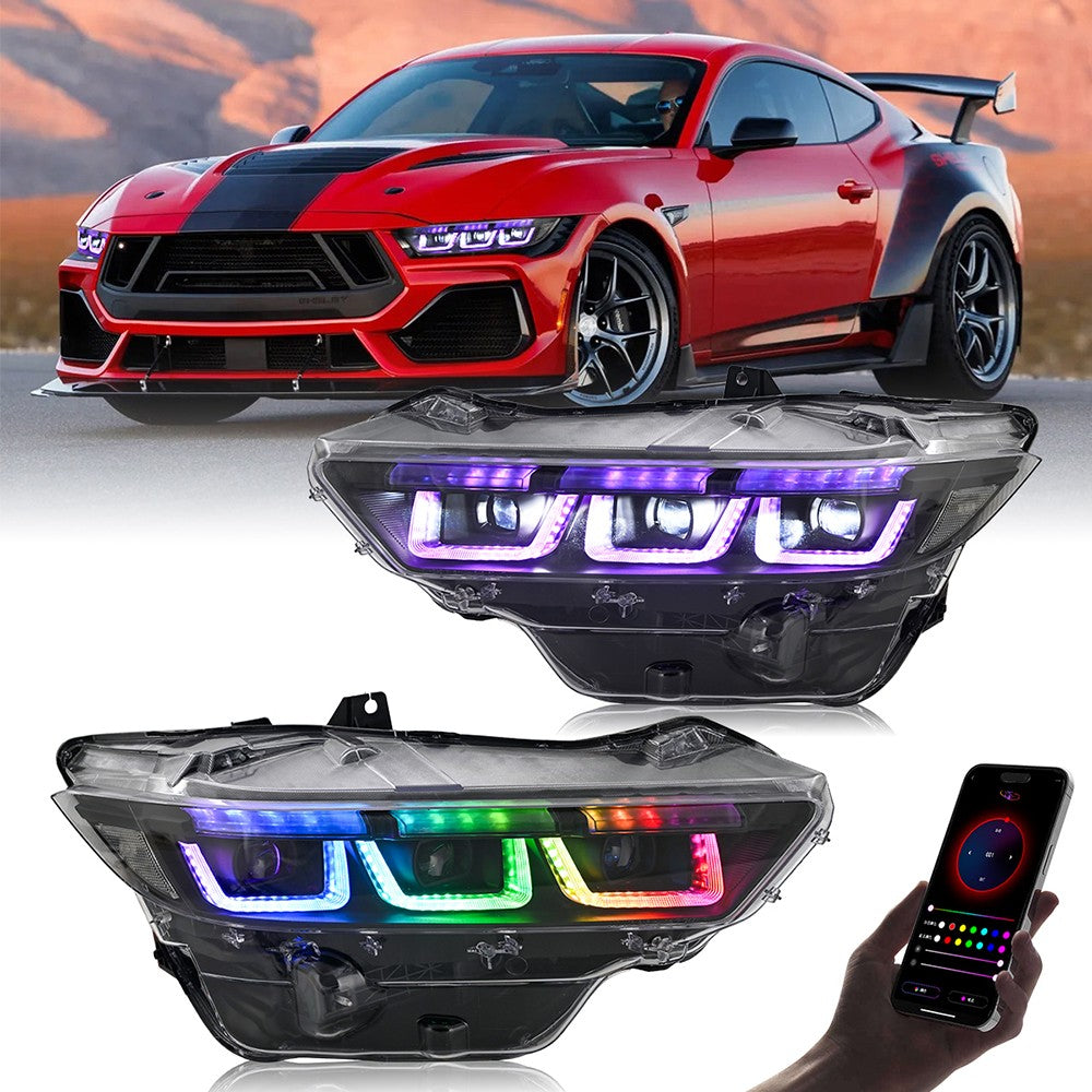 Marii Customz Ford Mustang S650 RGB LED headlights - image 2