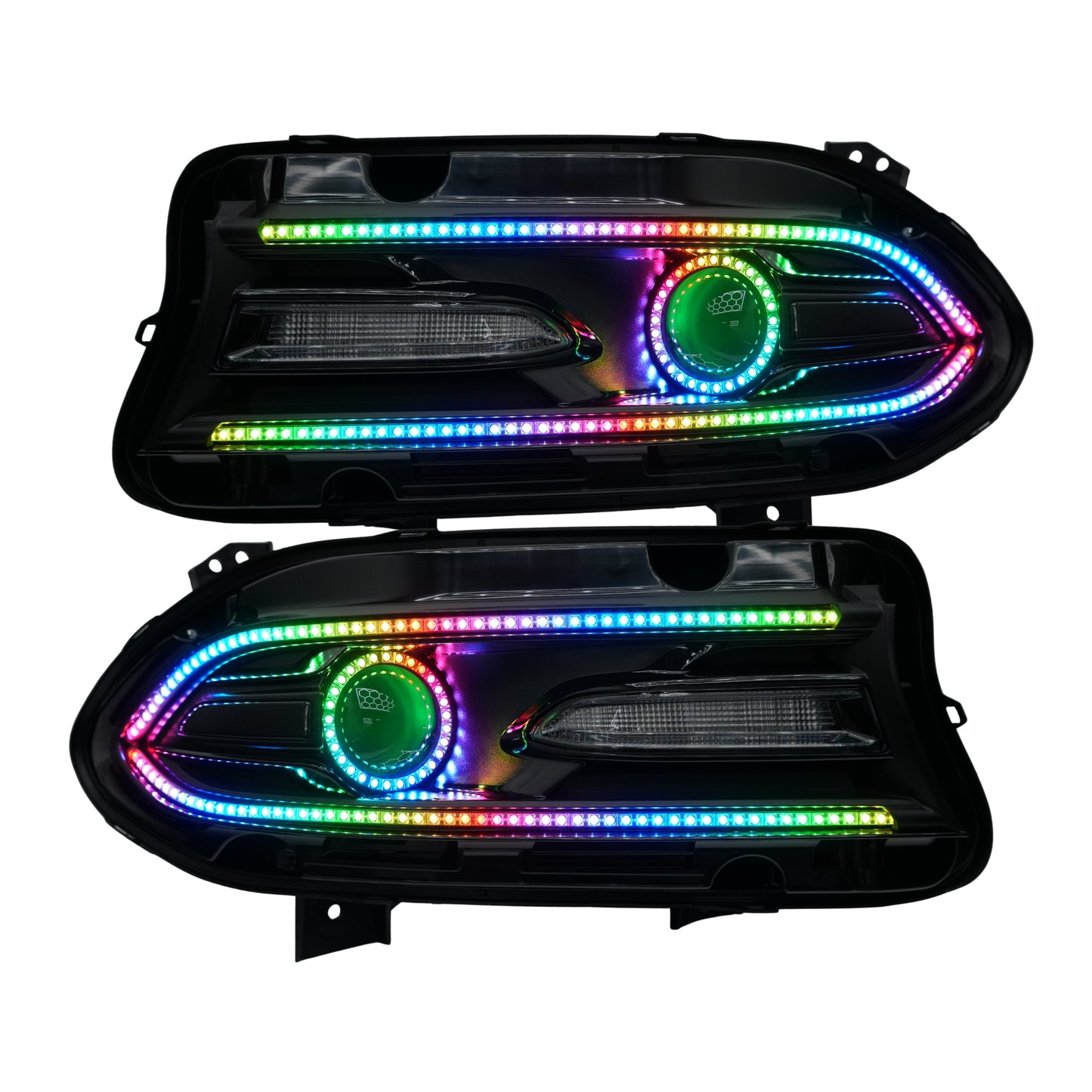 Dodge Charger: Multicolor Flow Series Halo Headlights (2015–2024)