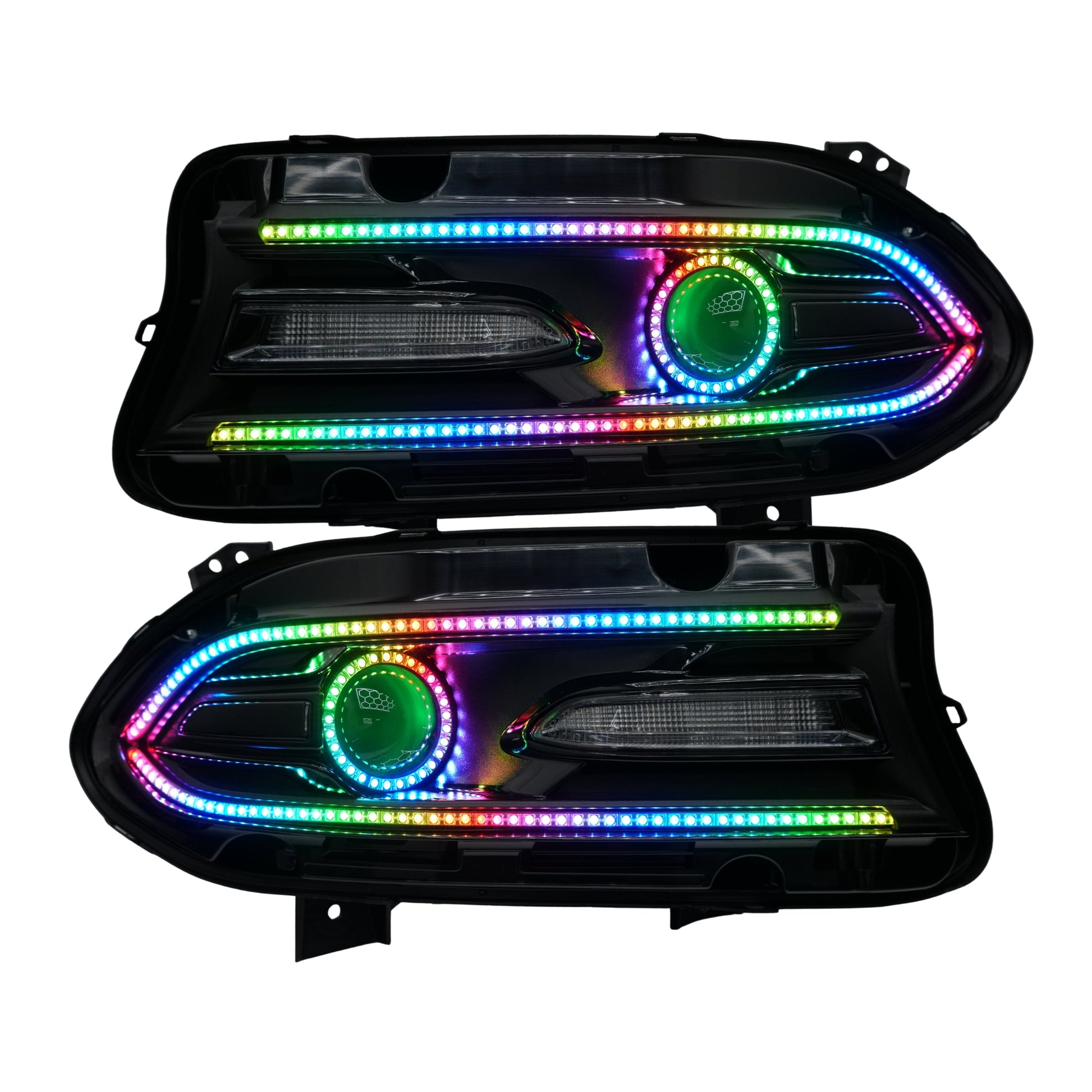 Dodge Charger: Multicolor Flow Series Halo Headlights (2015–2024)
