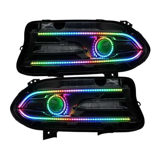 Dodge Charger: Multicolor Flow Series Halo Headlights (2015–2024)