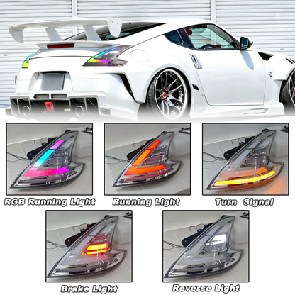Nissan 370Z RGB LED taillights functions and lighting display