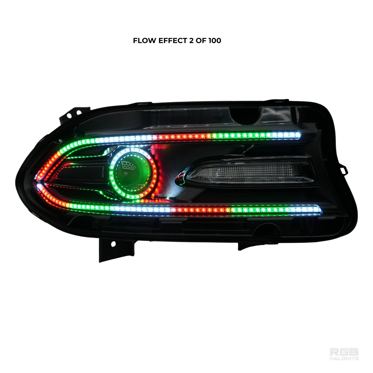 Dodge Charger: Multicolor Flow Series Halo Headlights (2015–2024) - image 7