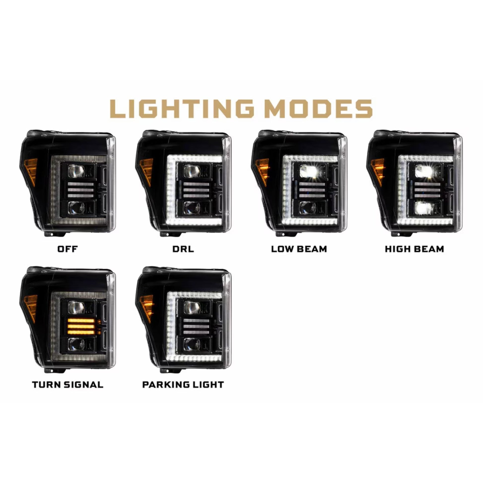 FORD SUPER DUTY (11-16): XB HYBRID LED HEADLIGHTS - image 3