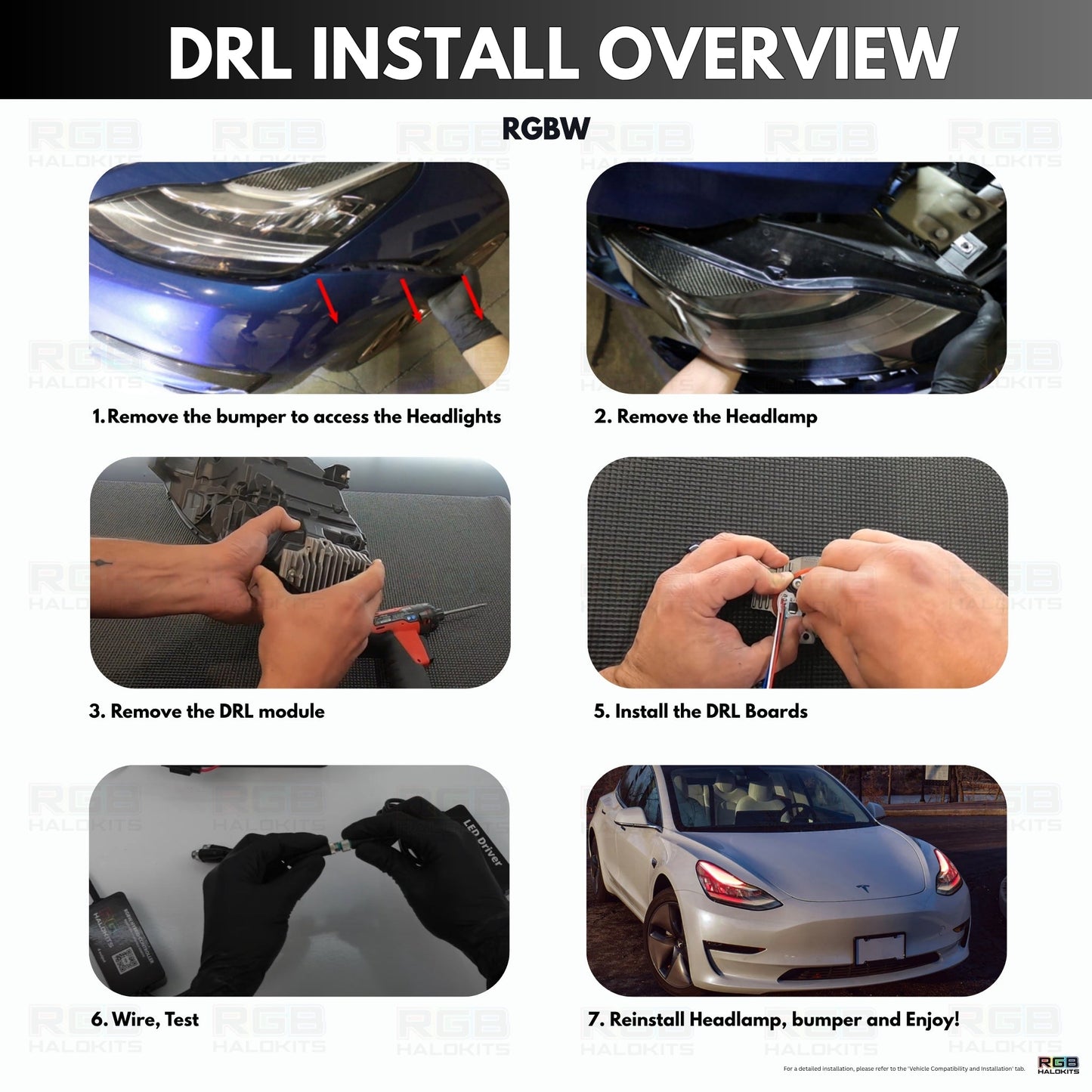 Tesla Model 3 Multicolor DRL Boards (2017-2020) - image 6