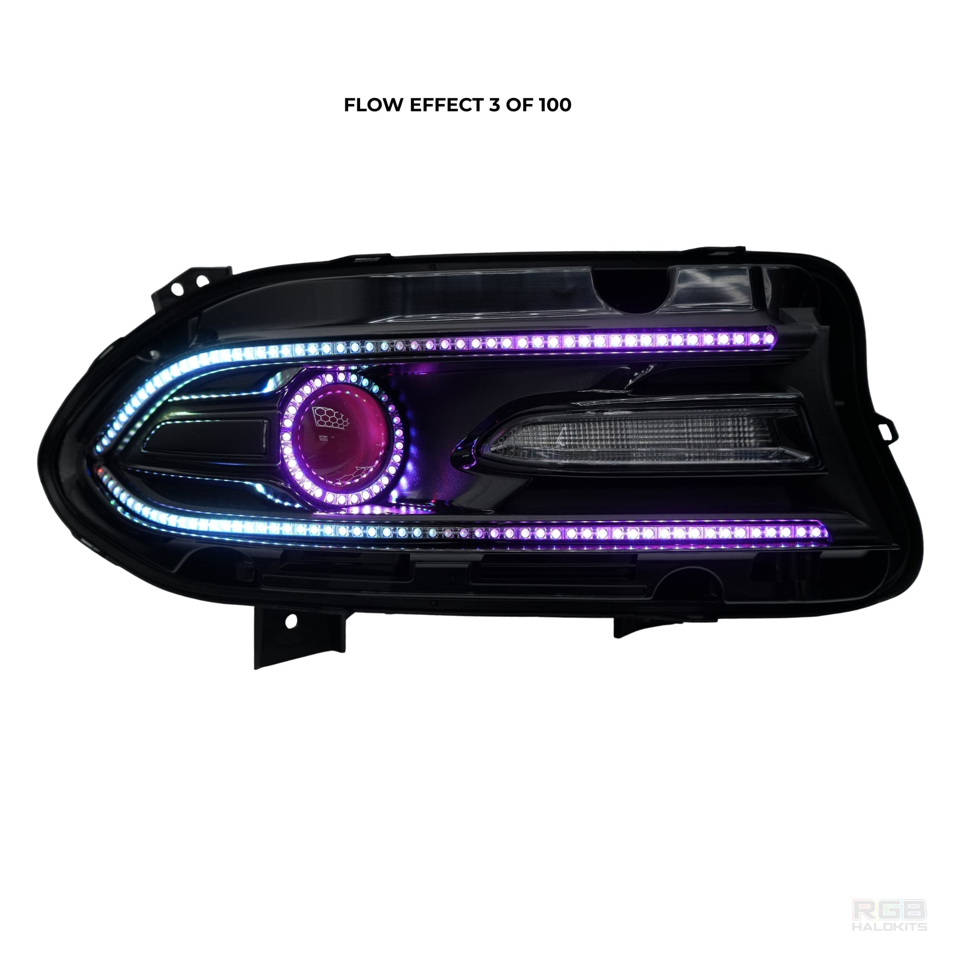 Dodge Charger: Multicolor Flow Series Halo Headlights (2015–2024) - image 8