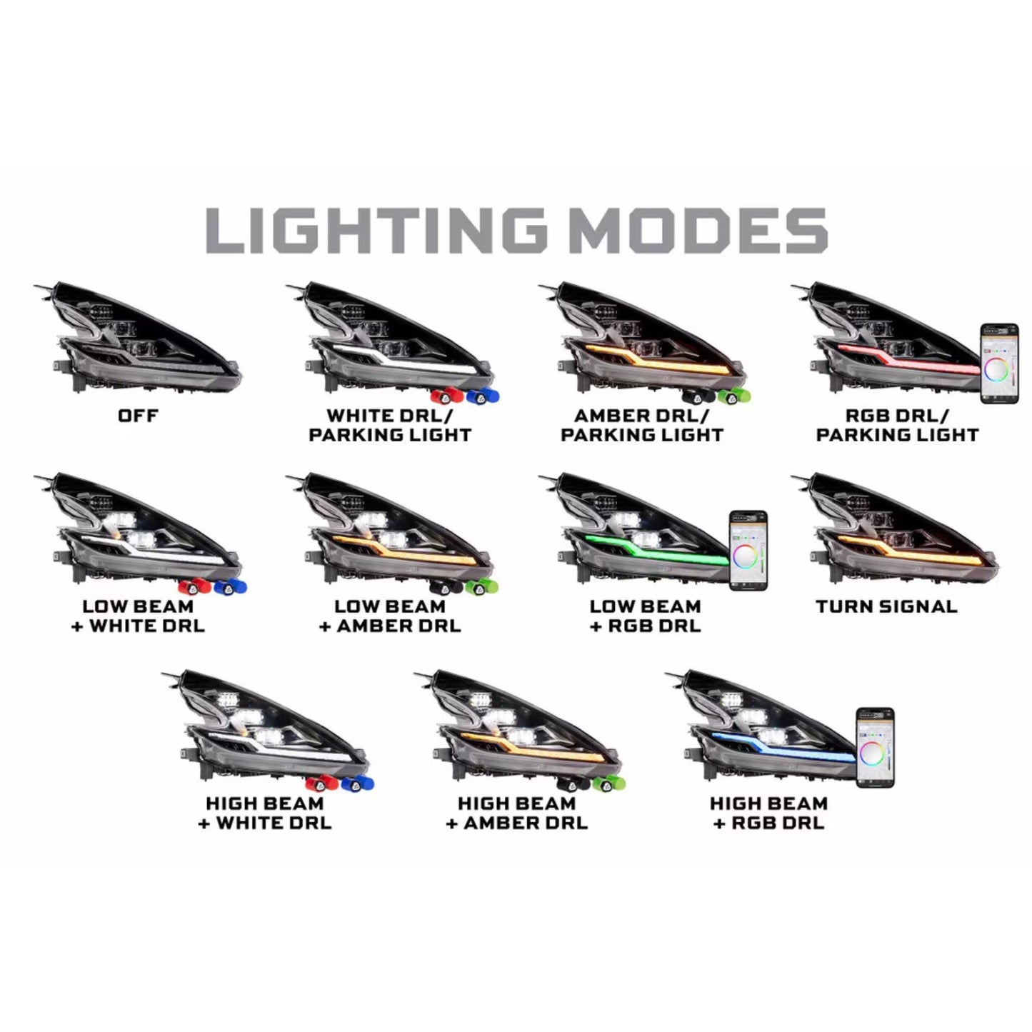 Nissan 370Z: XRGB Evo LED Headlights (2009-2021) - image 5