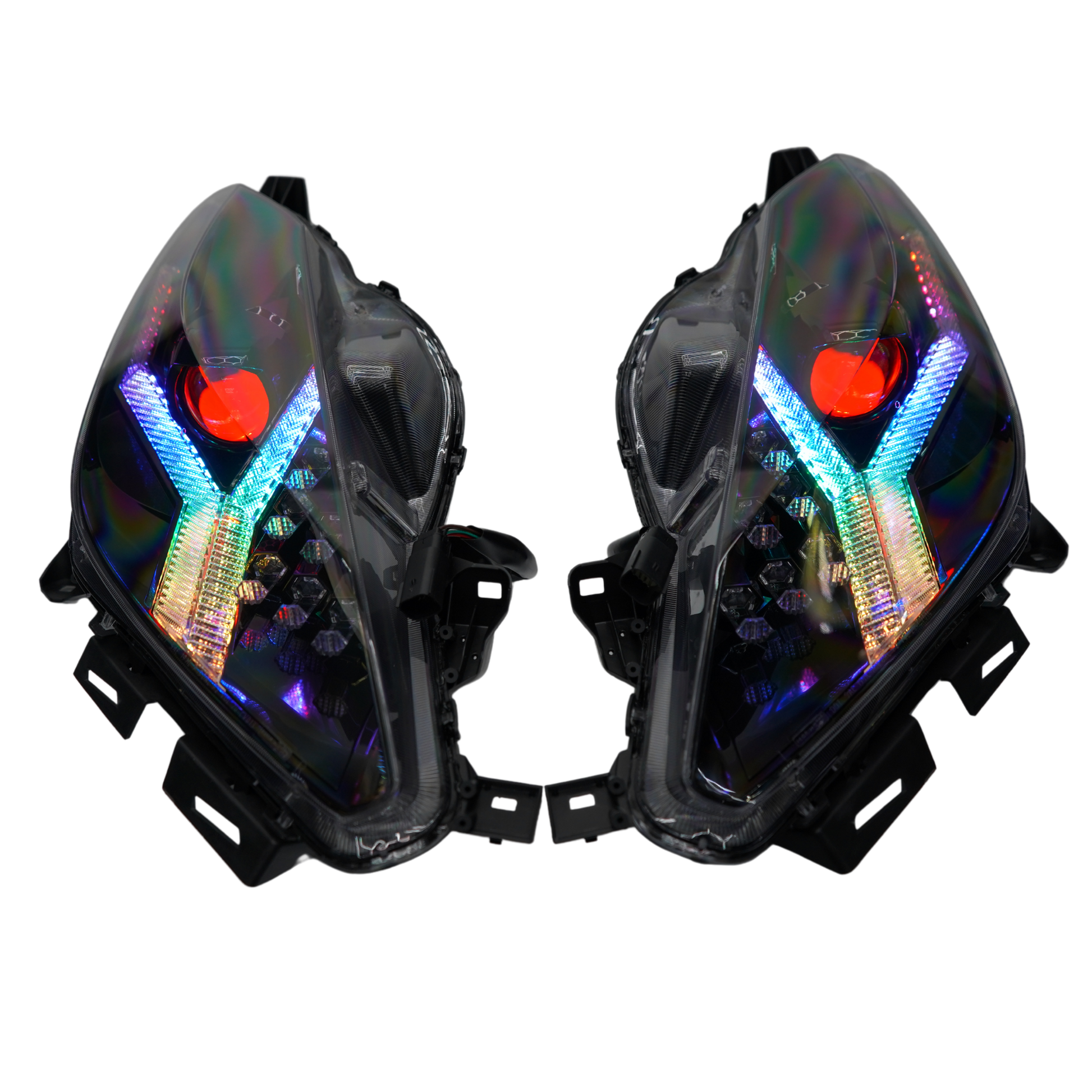 2014–2019 Corvette Multicolor Flow Headlights – w/ Demon Eyes ()