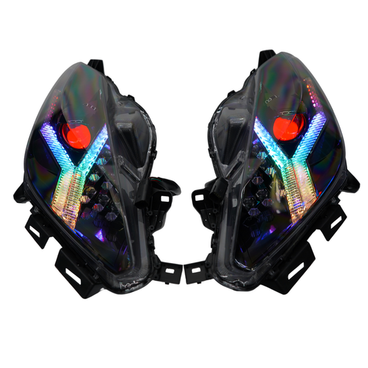 2014–2019 Corvette Multicolor Flow Headlights – w/ Demon Eyes ()