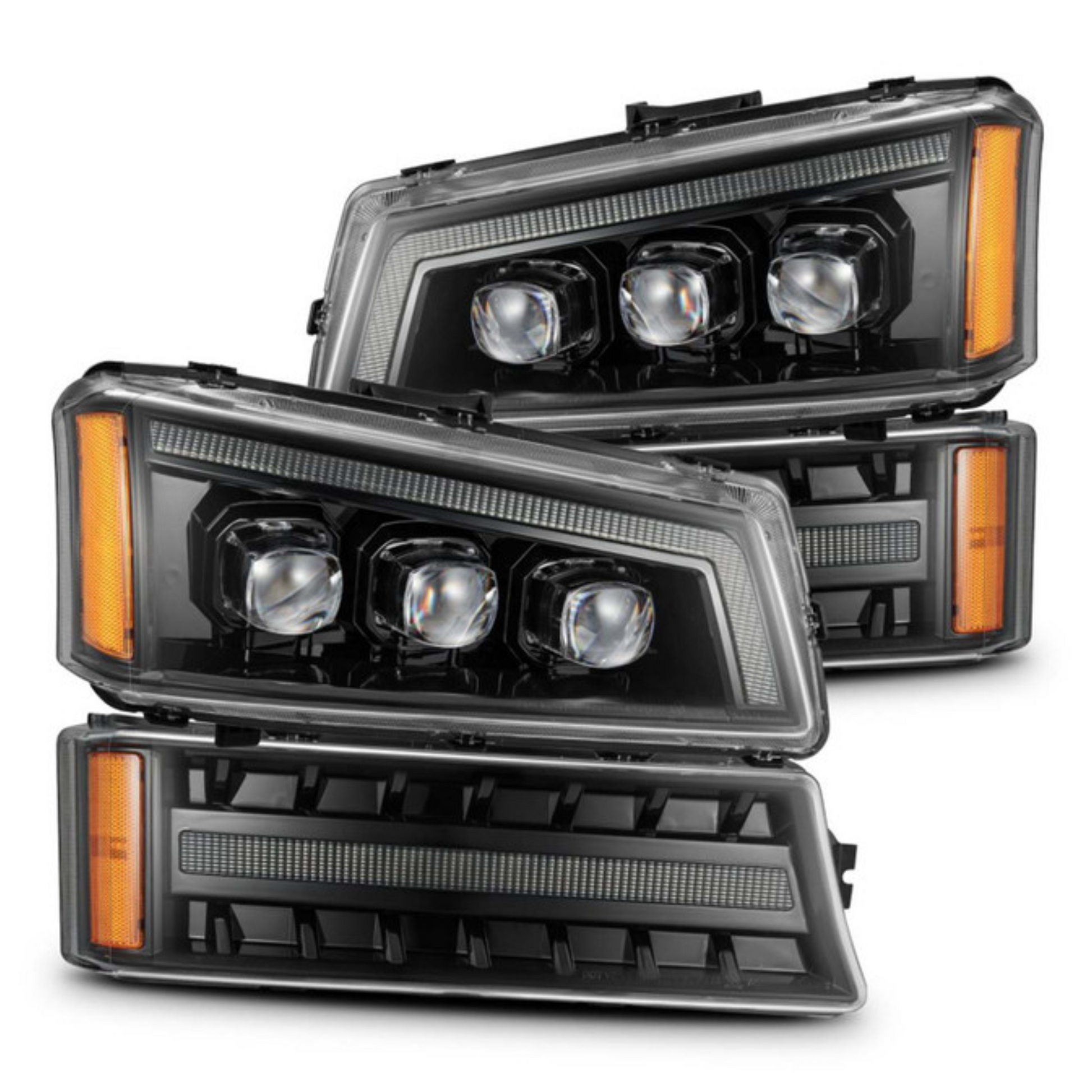 Chevrolet Silverado: Multicolor Flow Series Nova Alpha Black Headlights (2003-2006) - image 2