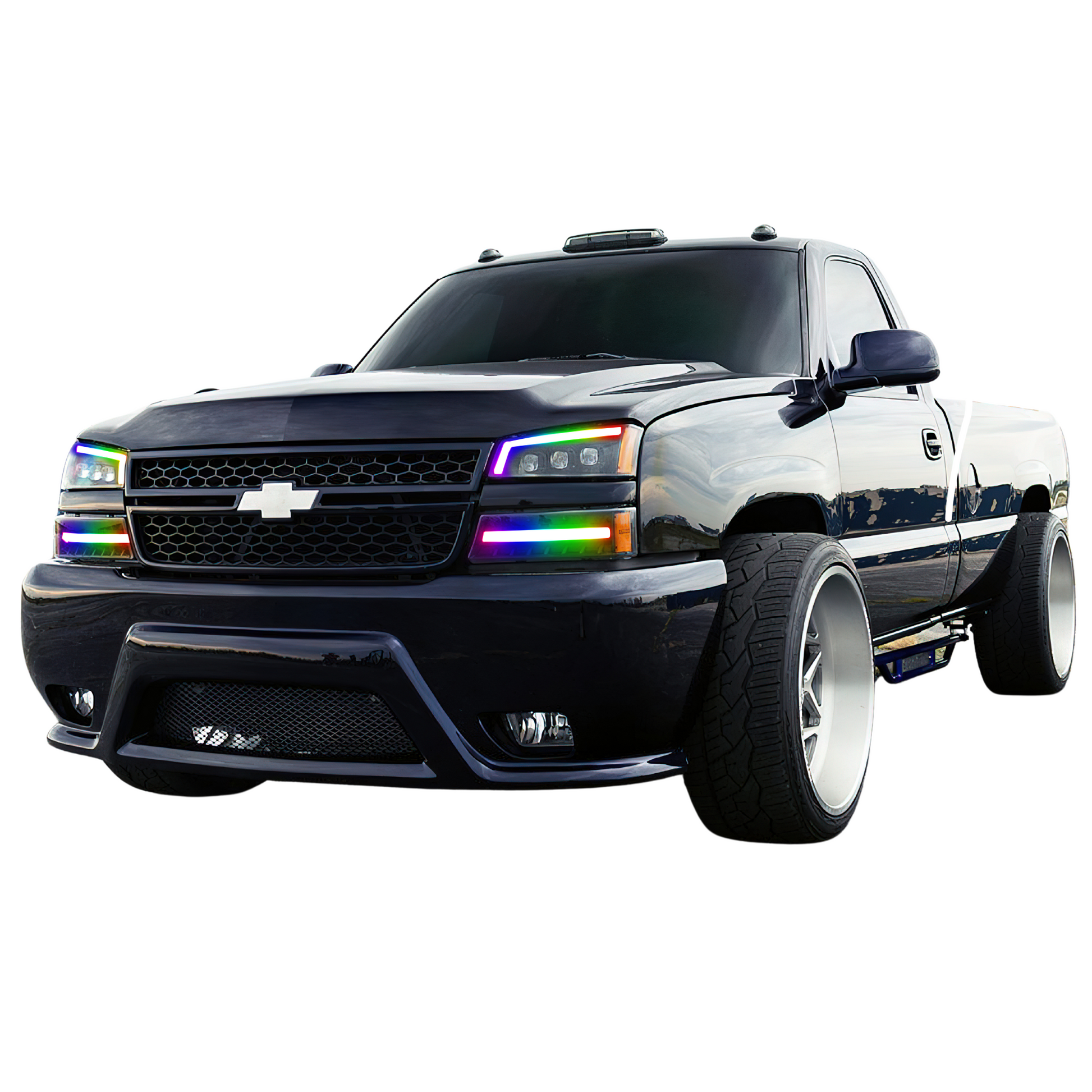 Chevrolet Silverado: Multicolor Flow Series Nova Alpha Black Headlights (2003-2006) - image 3