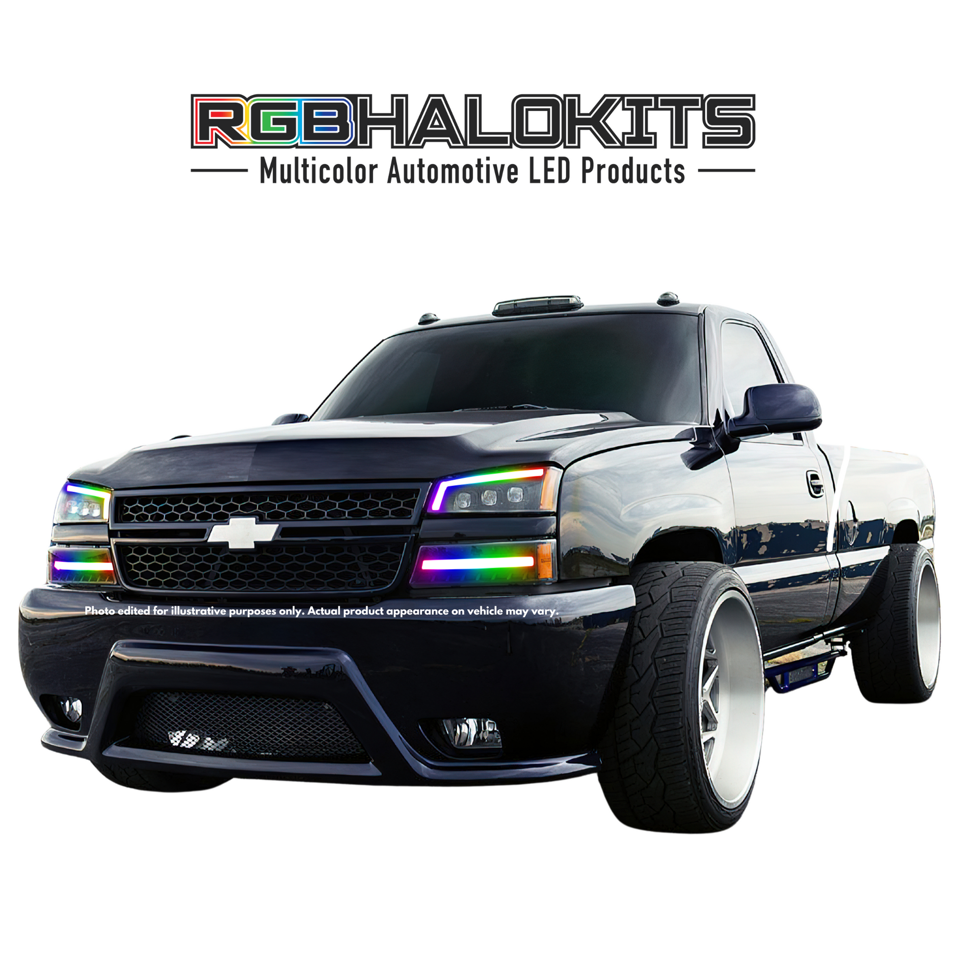 Chevrolet Silverado: Multicolor Flow Series Nova Alpha Black Headlights (2003-2006) - image 5
