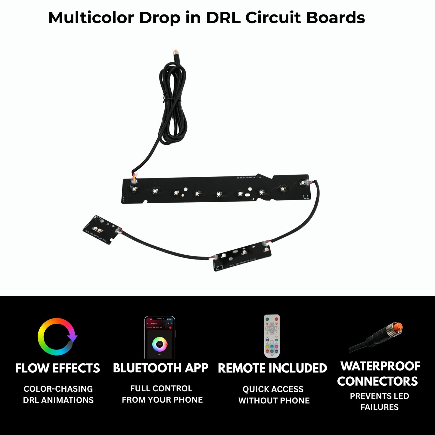 Chevrolet Silverado Multicolor Flow Series DRL Boards (2016-2018) - image 2