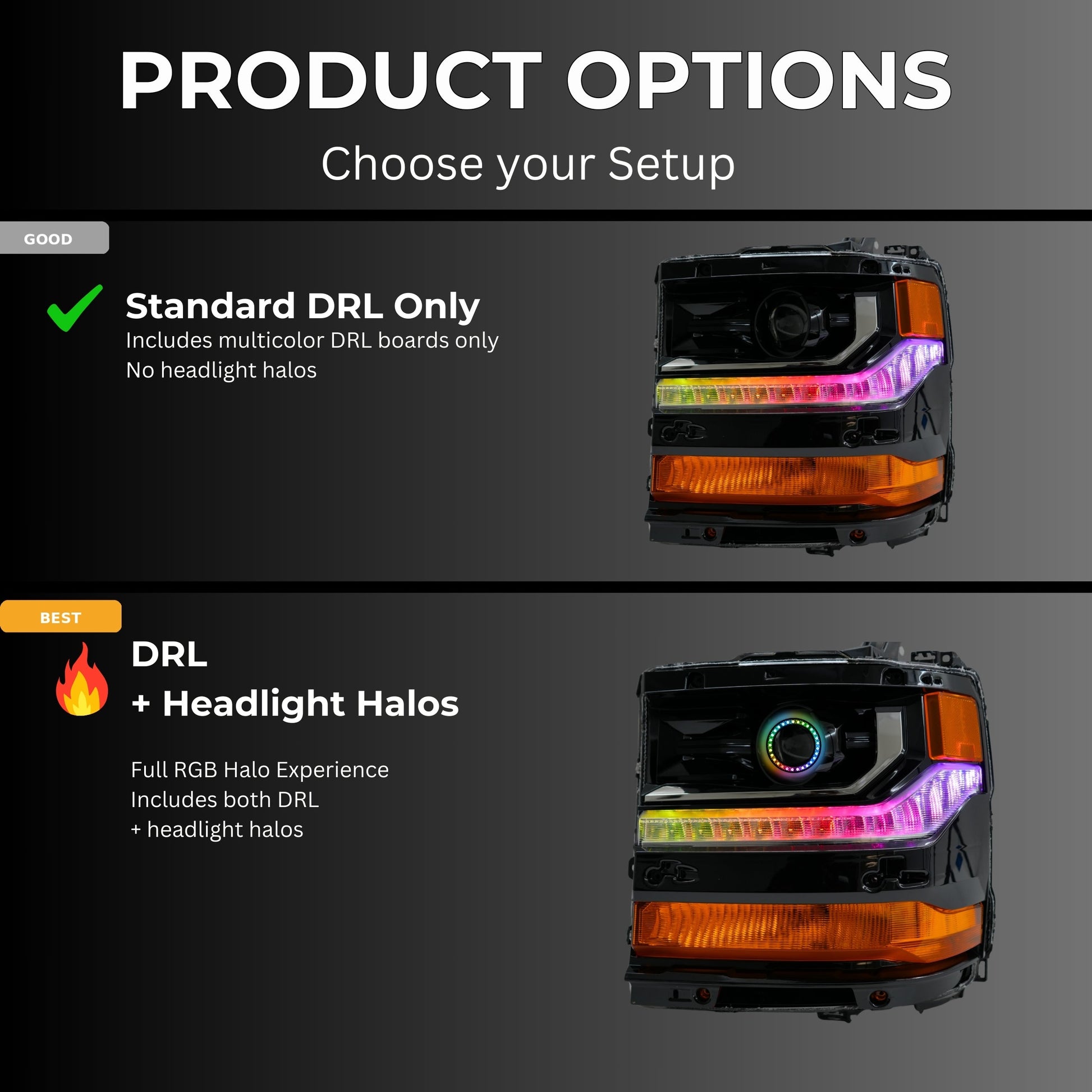 Chevrolet Silverado Multicolor Flow Series DRL Boards (2016-2018) - image 7