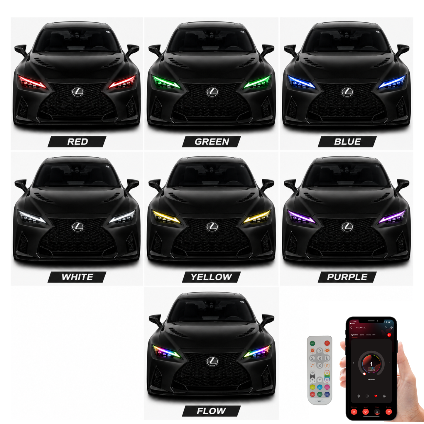 Lexus IS Multicolor Flow Series DRL Boards (2021-2024) - image 3