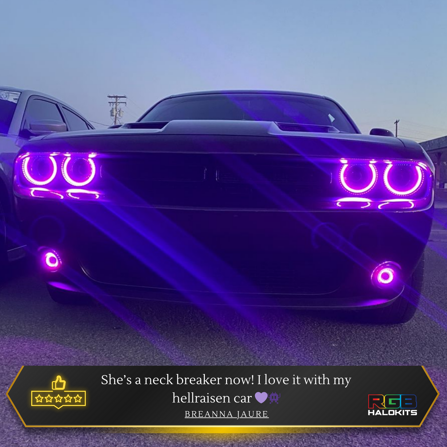 Dodge Challenger Waterproof External Mount Multicolor Halo Kit (2015-2024) - image 2