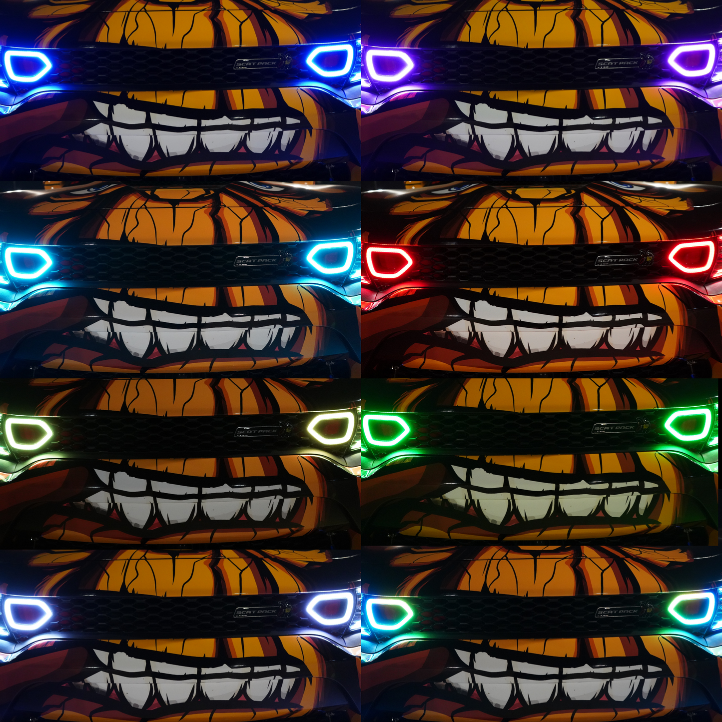 Dodge Charger Diffused Snorkel LED Accents (Multicolor Flow) 2015-2024 - image 8