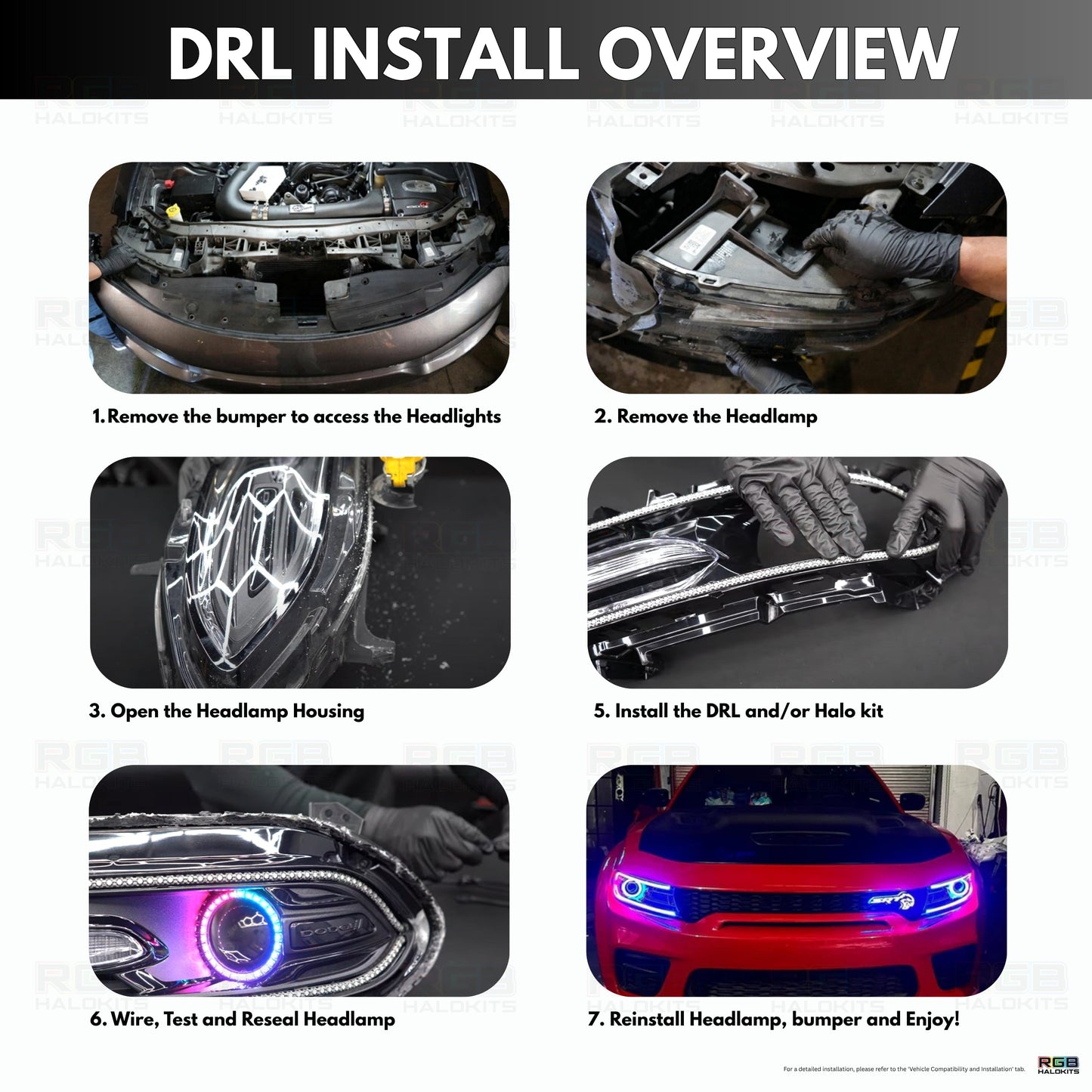 Dodge Charger Flow Series DRL Boards 2.0 - Diffused LED (2015-2023) - image 11