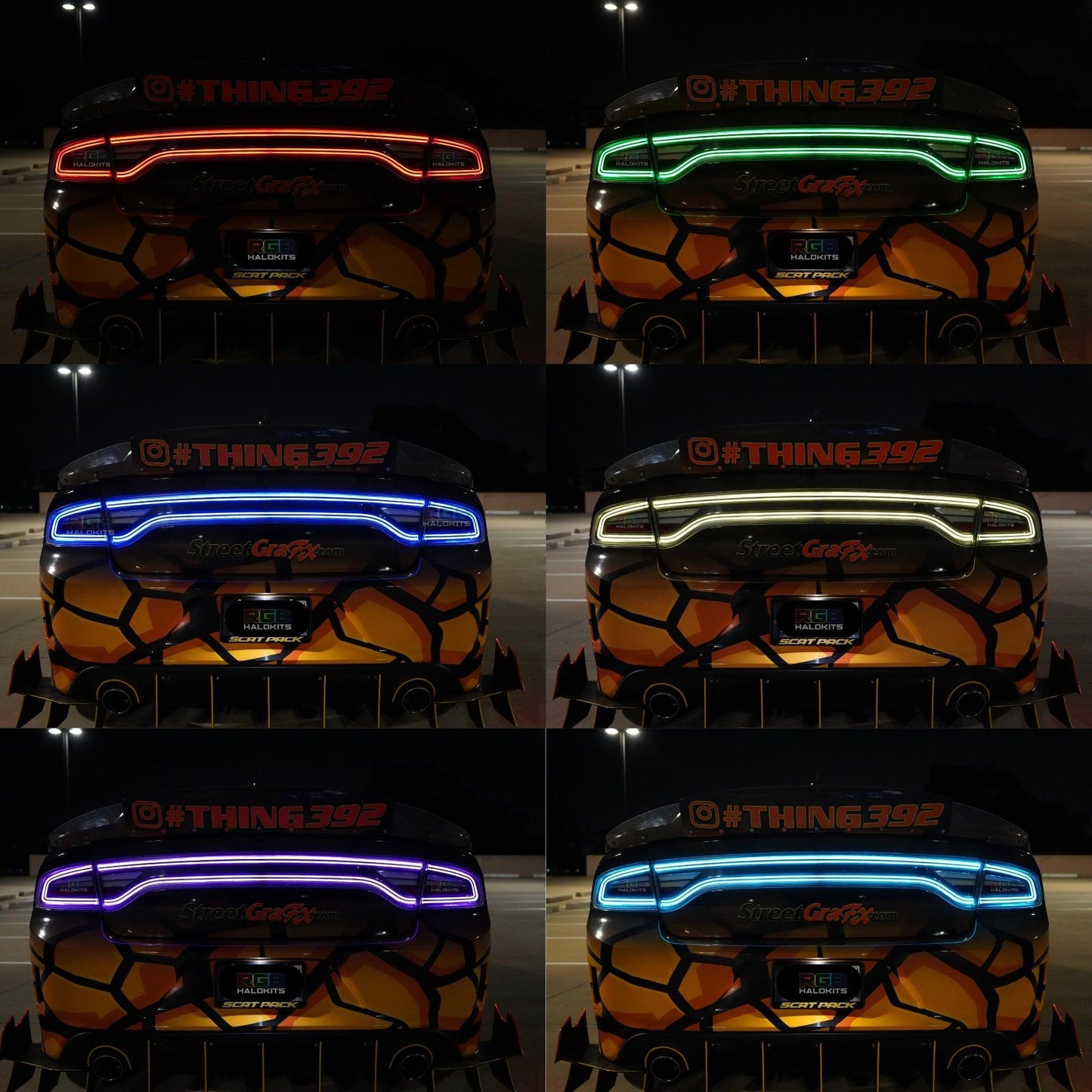 Dodge Charger Multicolor Flow Nova LED Tail Lights (2015-2024) - image 3