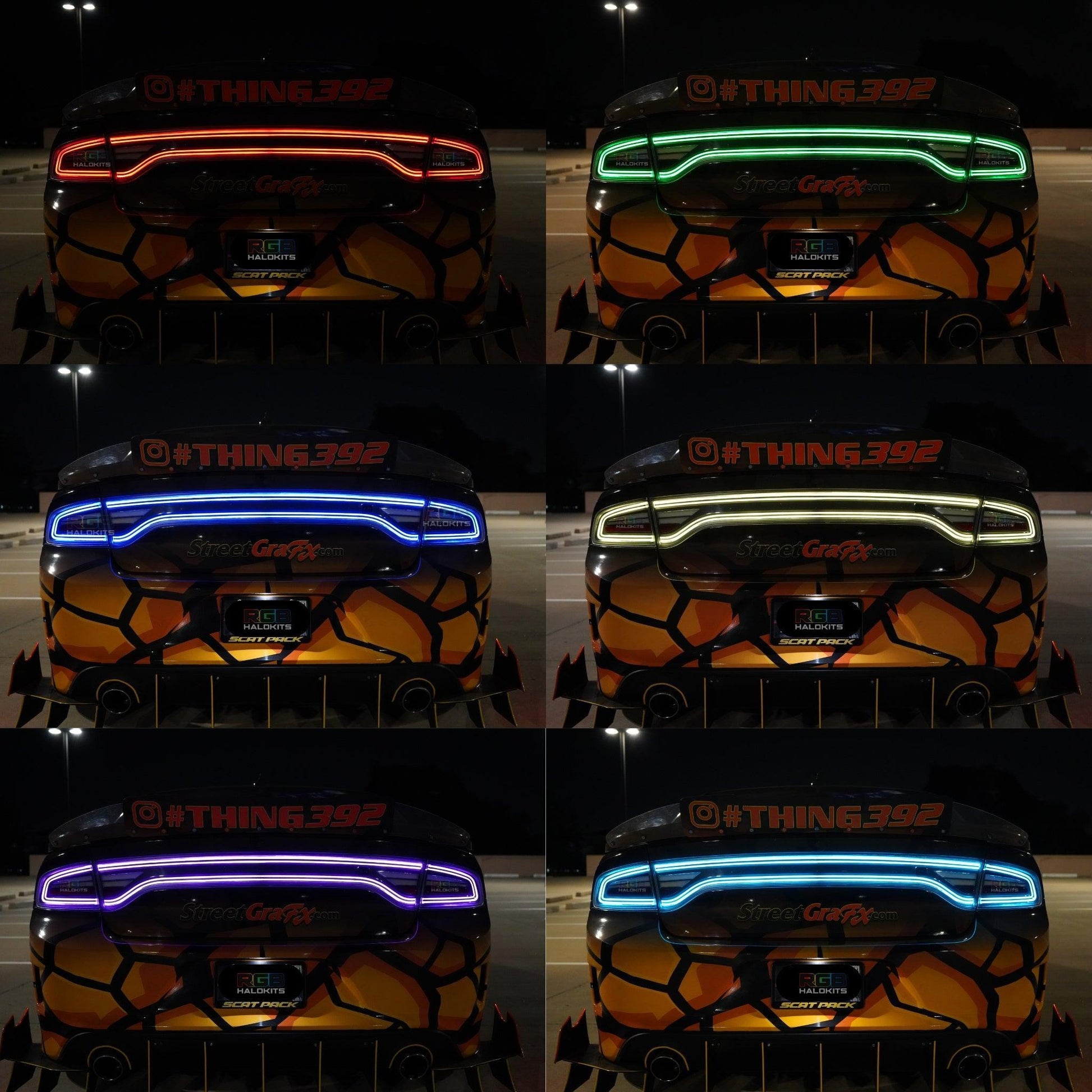 Dodge Charger Multicolor Flow Nova LED Tail Lights (2015-2024) - image 3