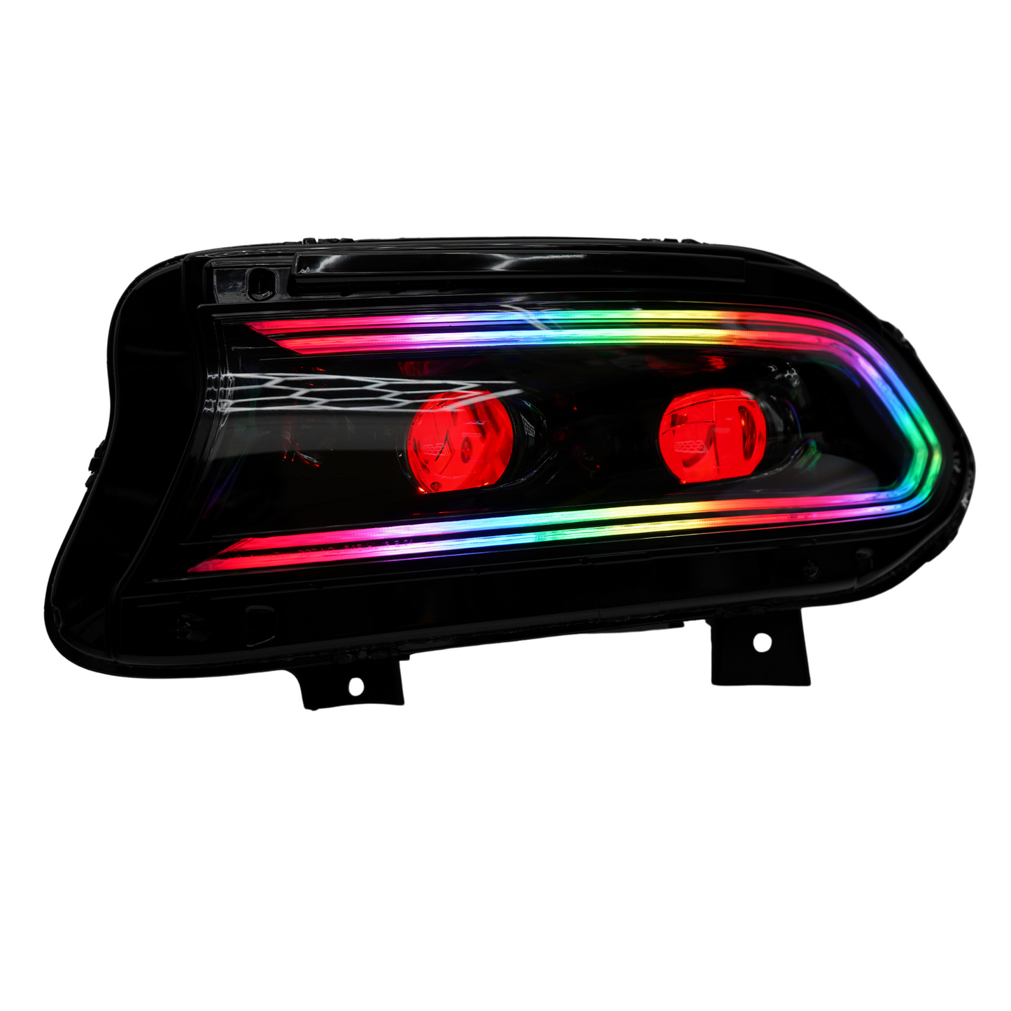 Dodge Charger: Multicolor Flow Series LUXX-Series LED Projector Headlights + Demon Eyes (2015–2024) - image 4