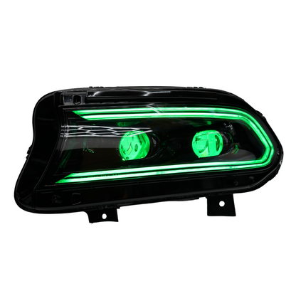 Dodge Charger: Multicolor Flow Series LUXX-Series LED Projector Headlights + Demon Eyes (2015–2024) - image 6