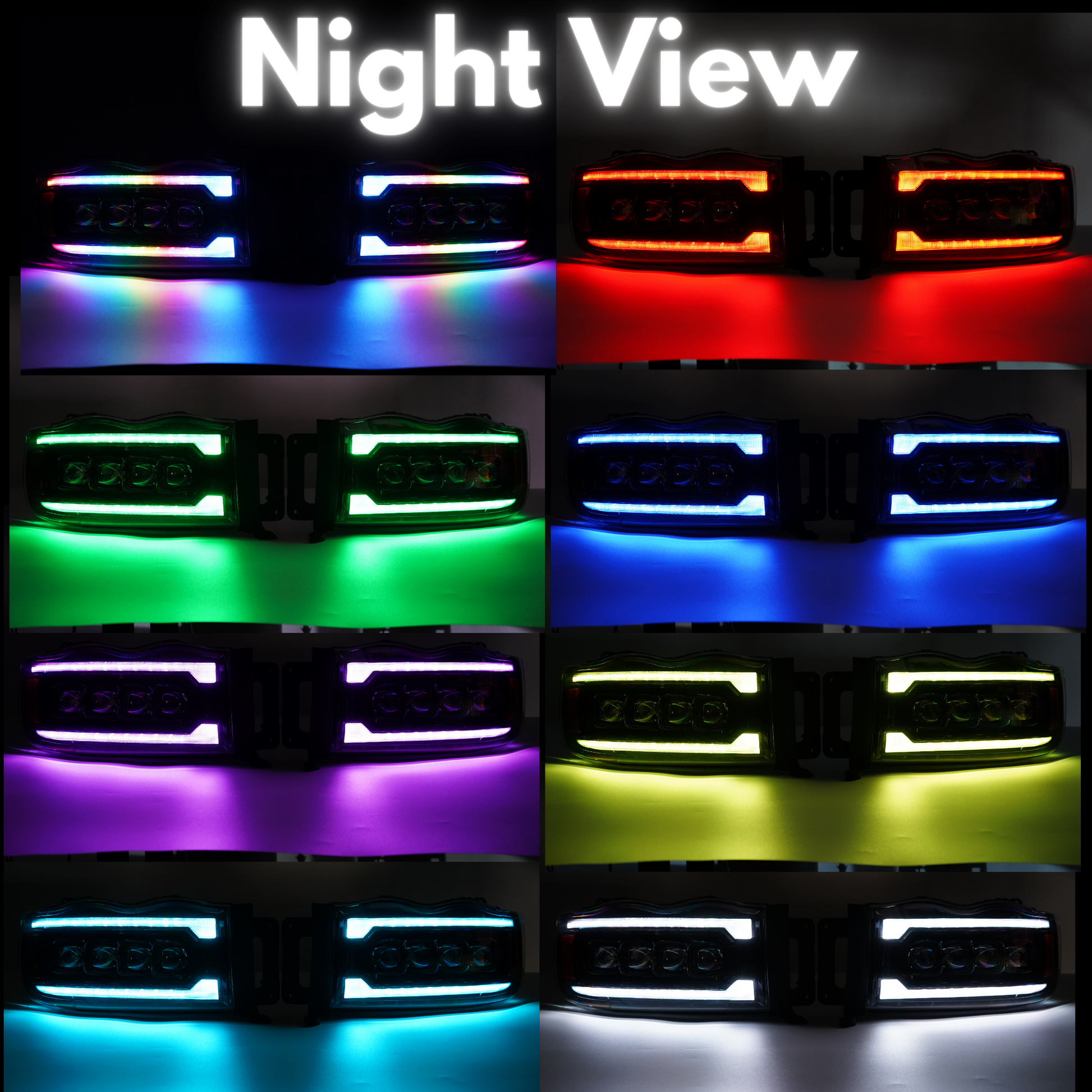 Dodge Ram HD: Multicolor Flow Series NOVA Headlights (2002-2005) - image 11