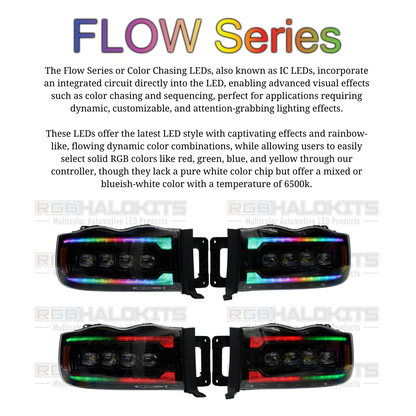 Dodge Ram HD: Multicolor Flow Series NOVA Headlights (2002-2005) - image 9