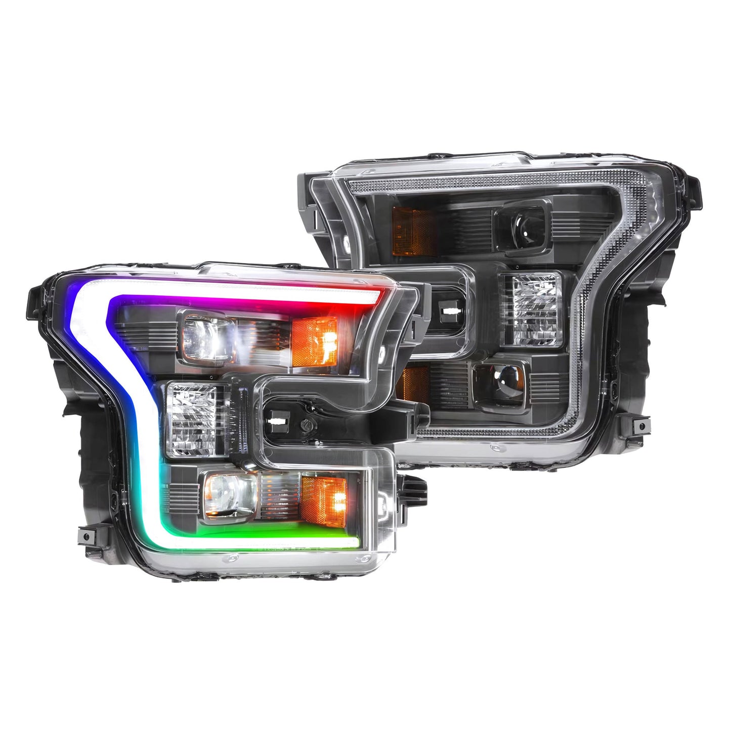 Ford F-150: Multicolor Flow Series Headlights (2015-2017) - XB Hybrid