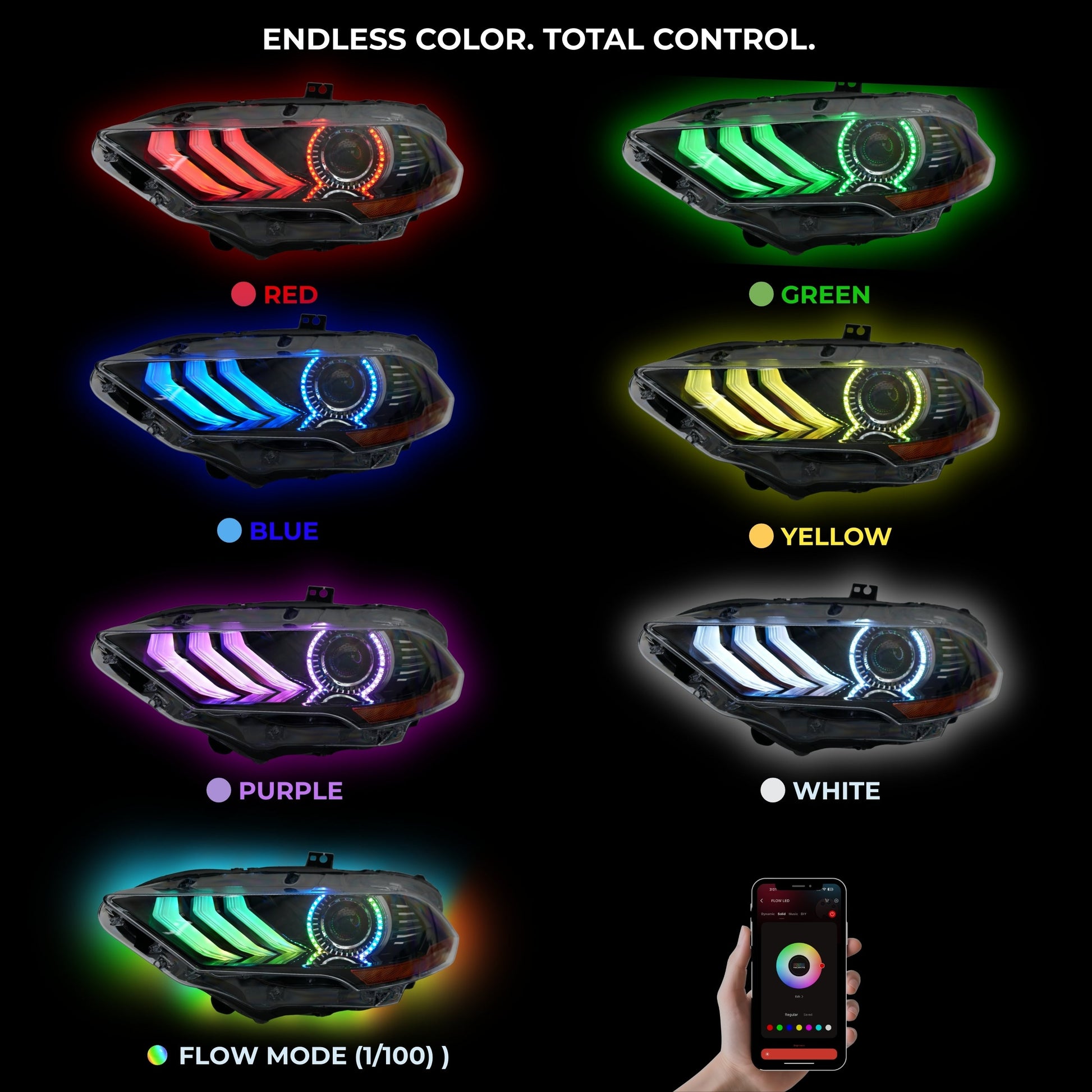 Ford Mustang Multicolor Flow Series DRL Boards (2018-2023) - image 8
