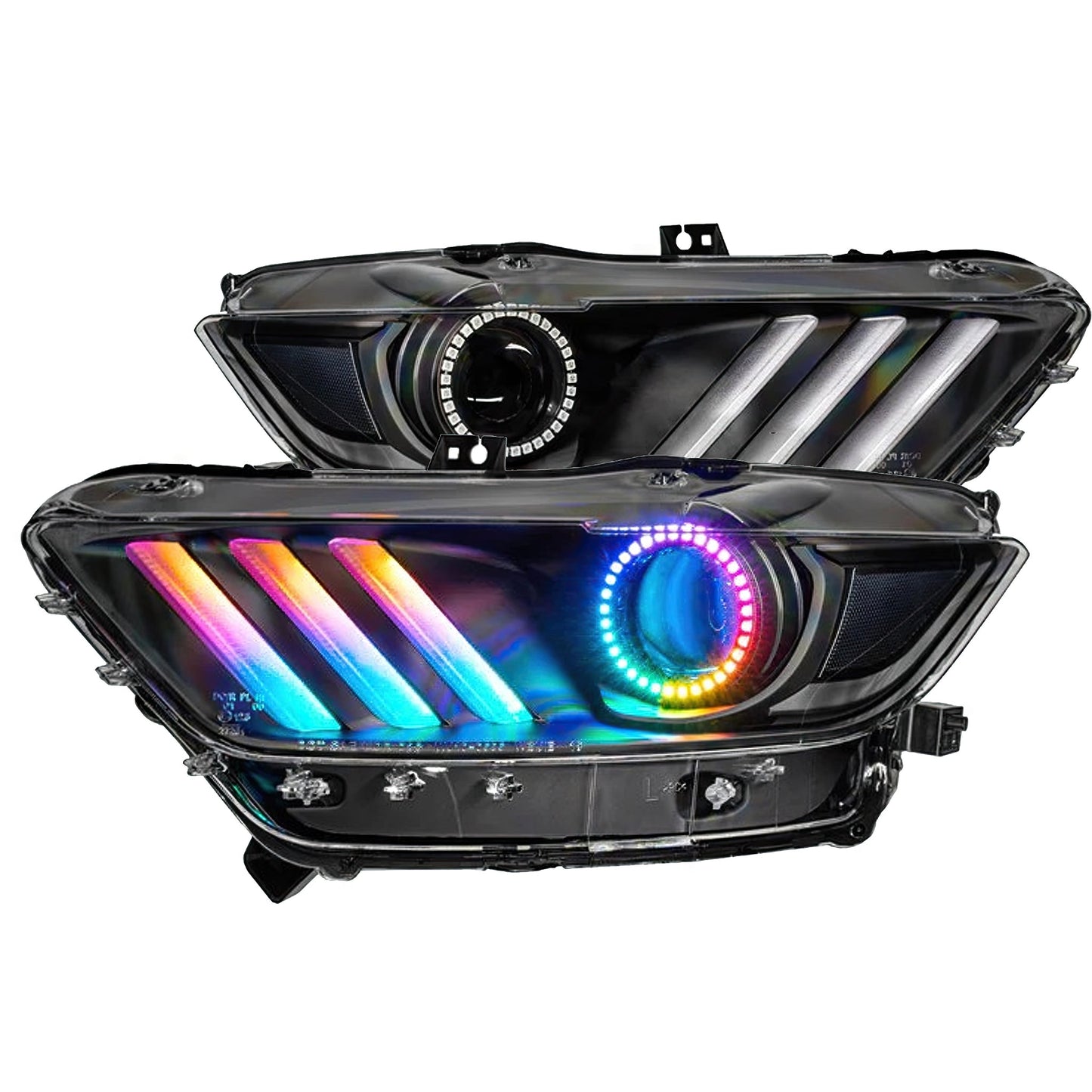 Ford Mustang: Multicolor Flow Series Headlights (2015-2017)