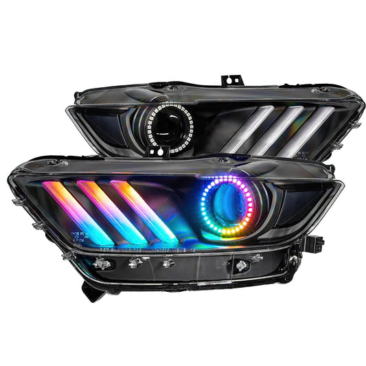 Ford Mustang: Multicolor Flow Series Headlights (2015-2017)