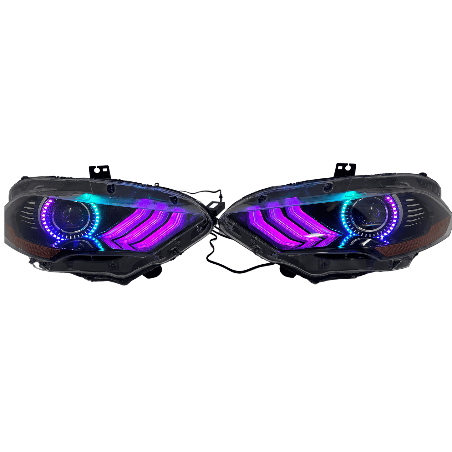 (2018-2023) Ford Mustang: Multicolor Flow Headlights w/ Halos - image 11