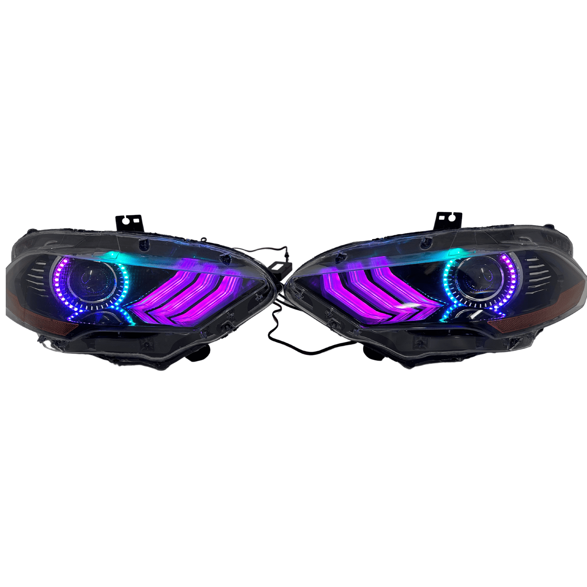 (2018-2023) Ford Mustang: Multicolor Flow Headlights w/ Halos - image 11