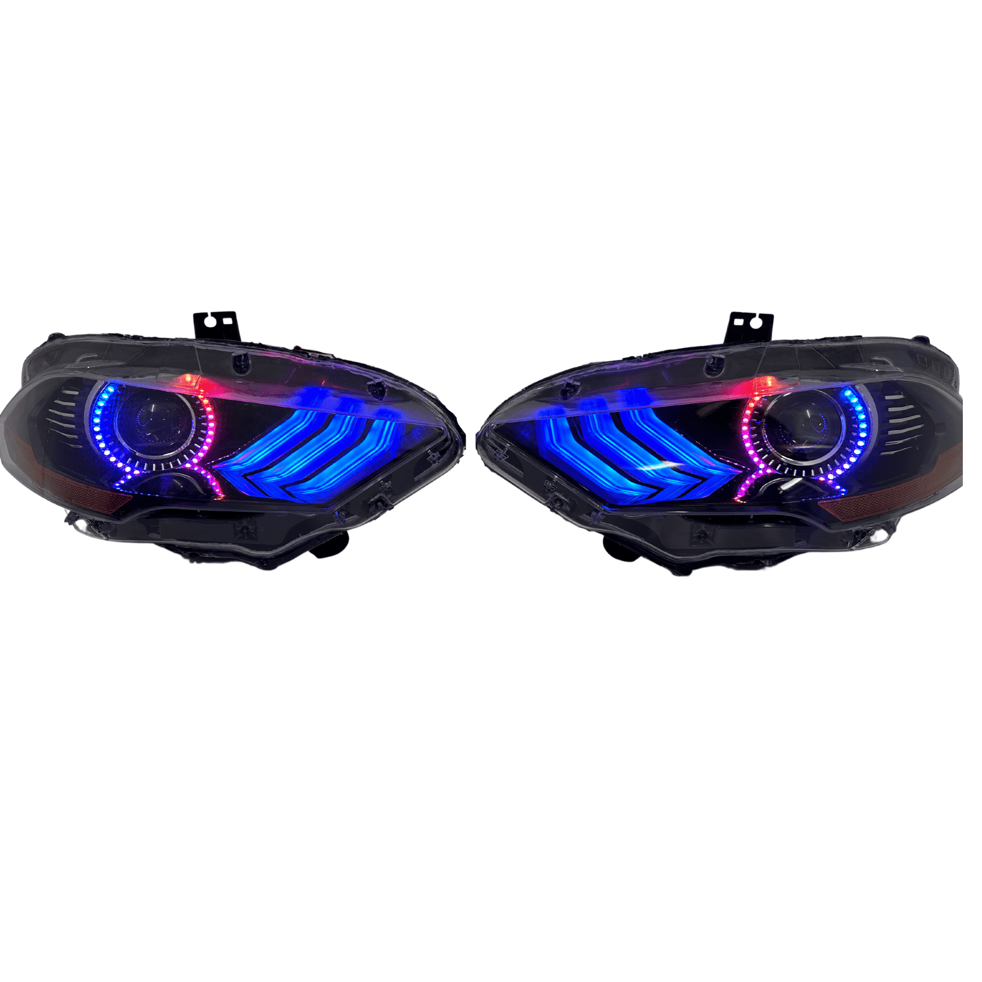 (2018-2023) Ford Mustang: Multicolor Flow Headlights w/ Halos - image 2