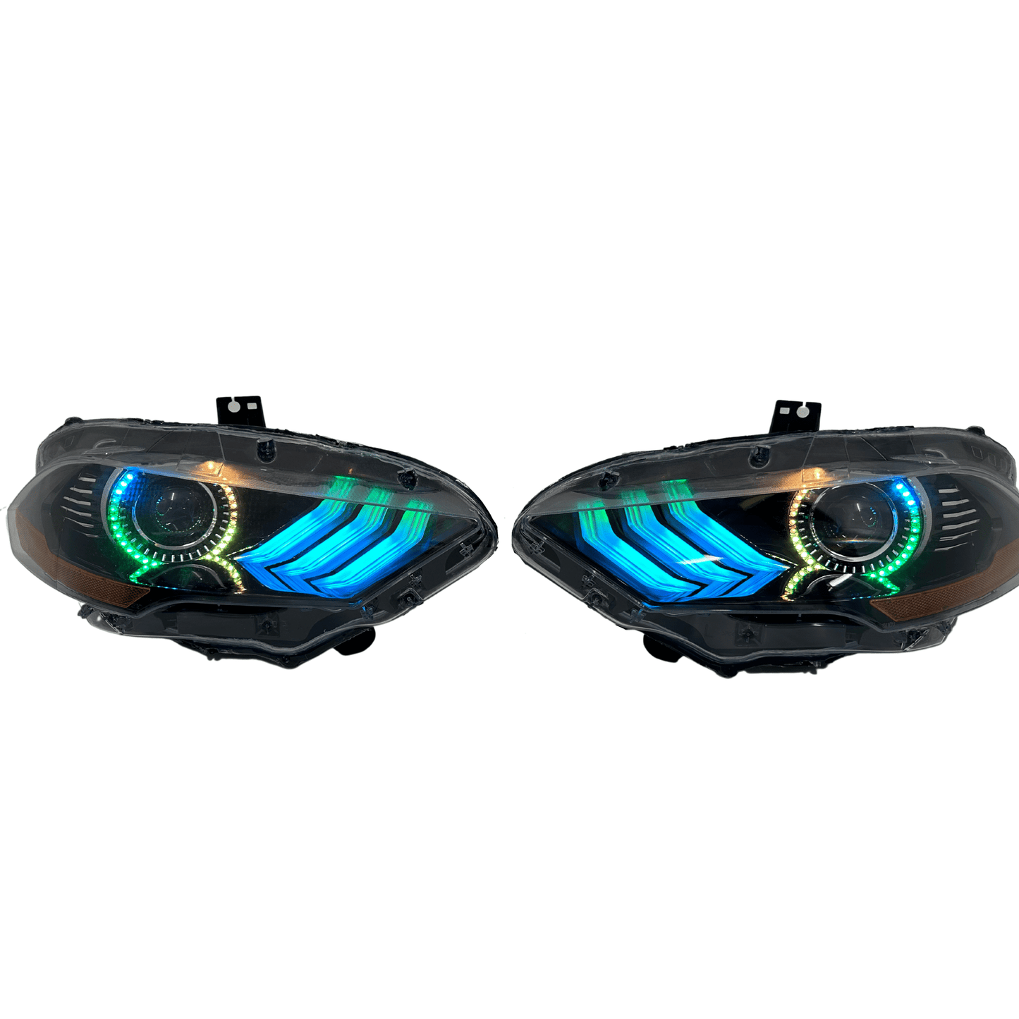 (2018-2023) Ford Mustang: Multicolor Flow Headlights w/ Halos - image 4