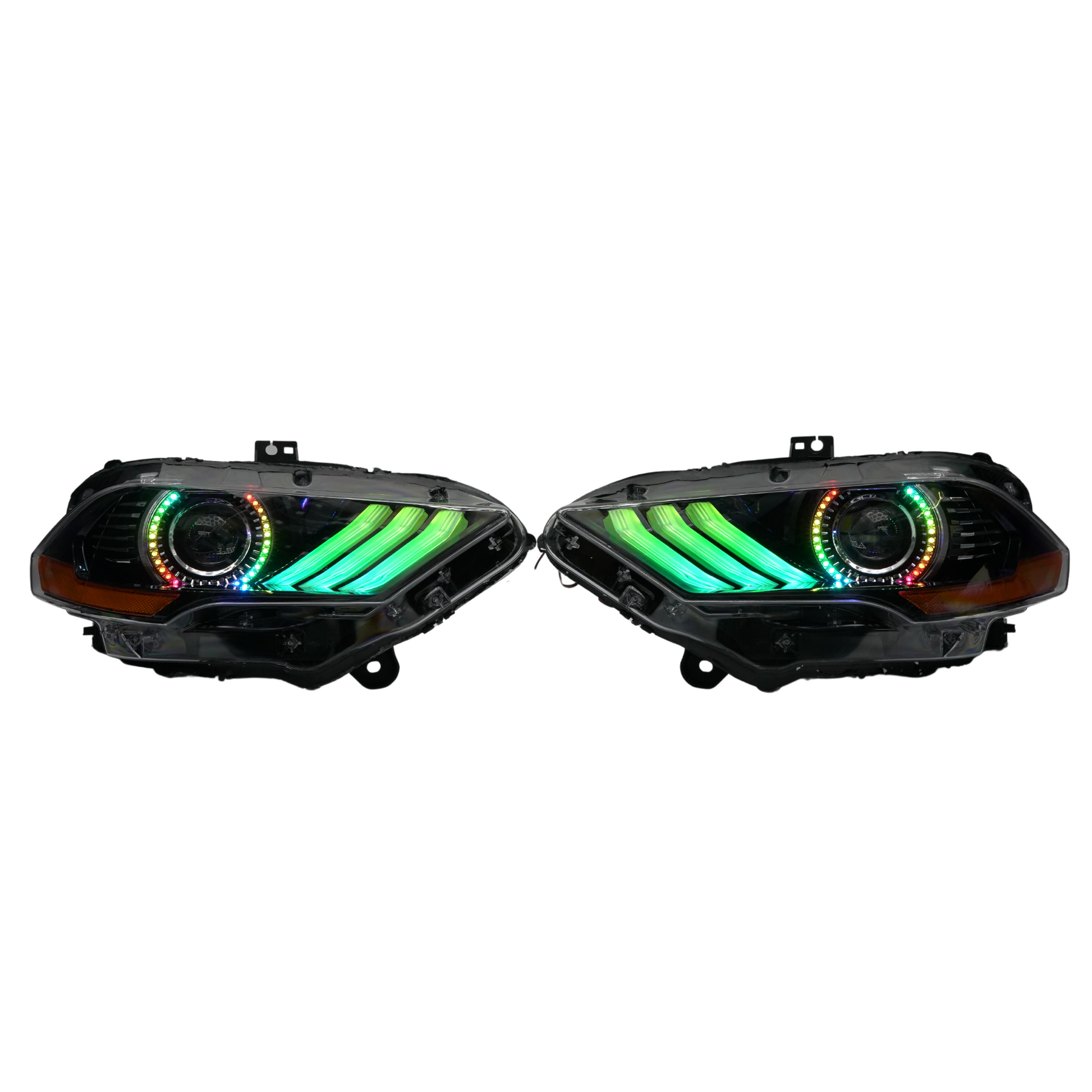 (2018-2023) Ford Mustang: Multicolor Flow Headlights w/ Halos - image 5