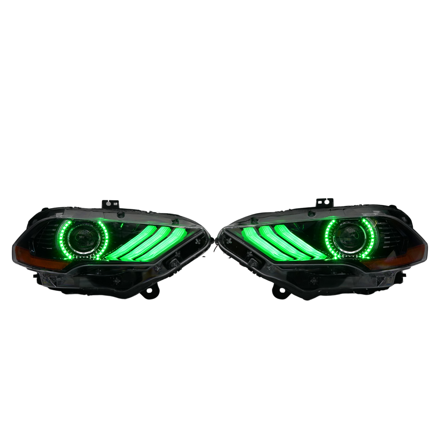 (2018-2023) Ford Mustang: Multicolor Flow Headlights w/ Halos - image 7