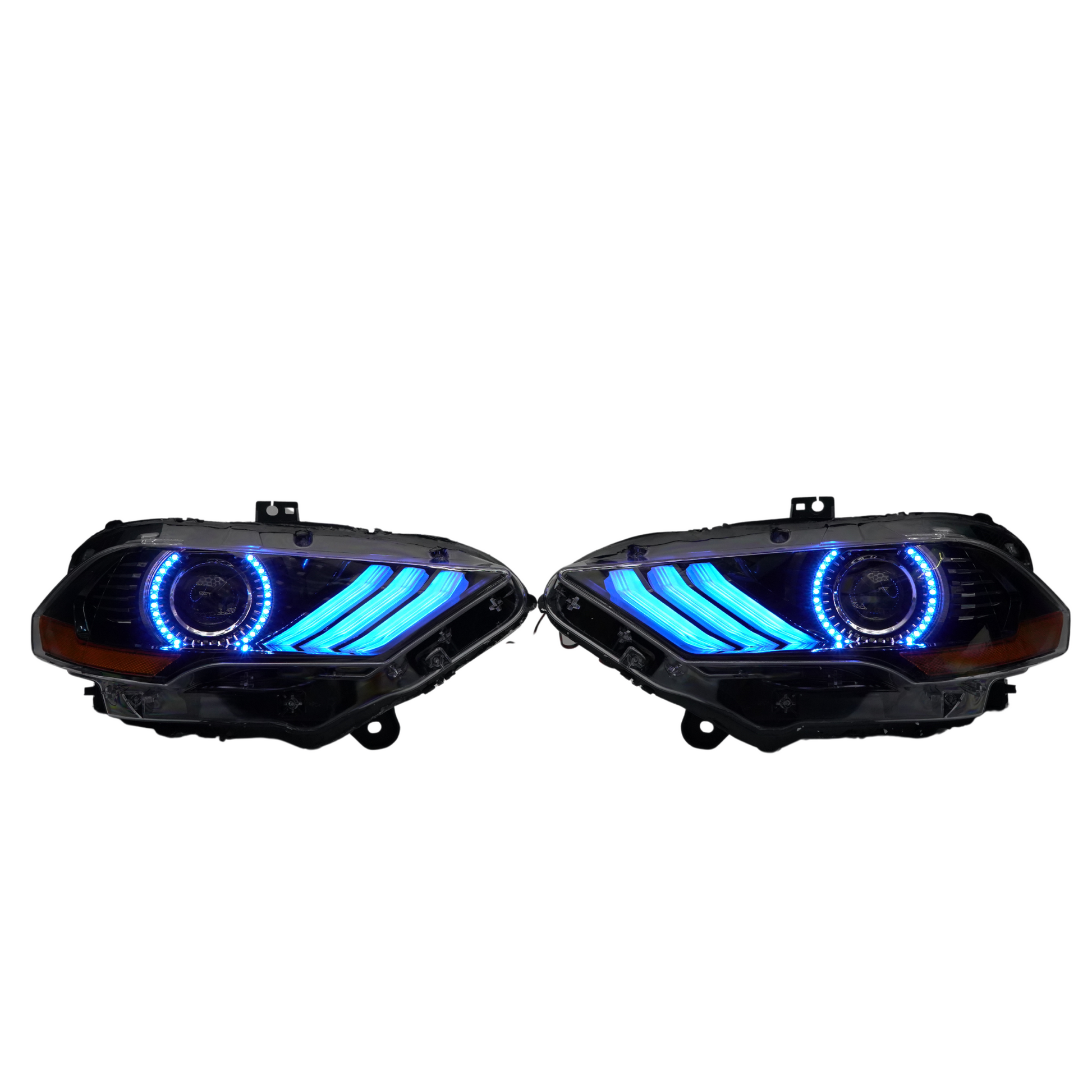(2018-2023) Ford Mustang: Multicolor Flow Headlights w/ Halos - image 8