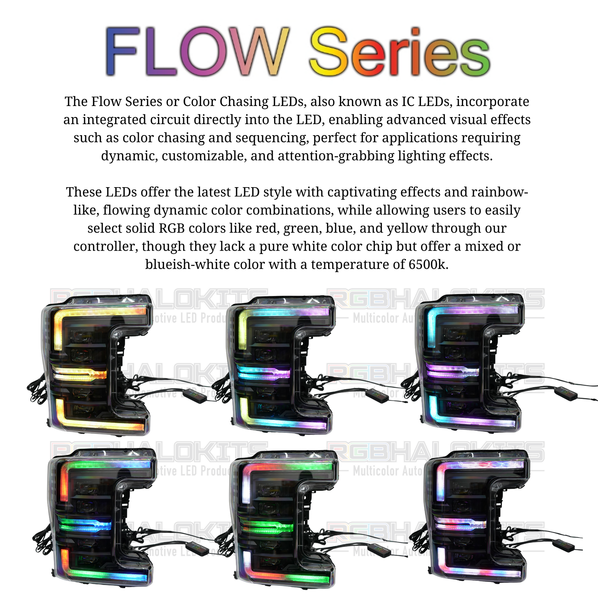 Ford Super Duty: Multicolor Flow Series Headlights Gen 2 (2017-2019) - image 8