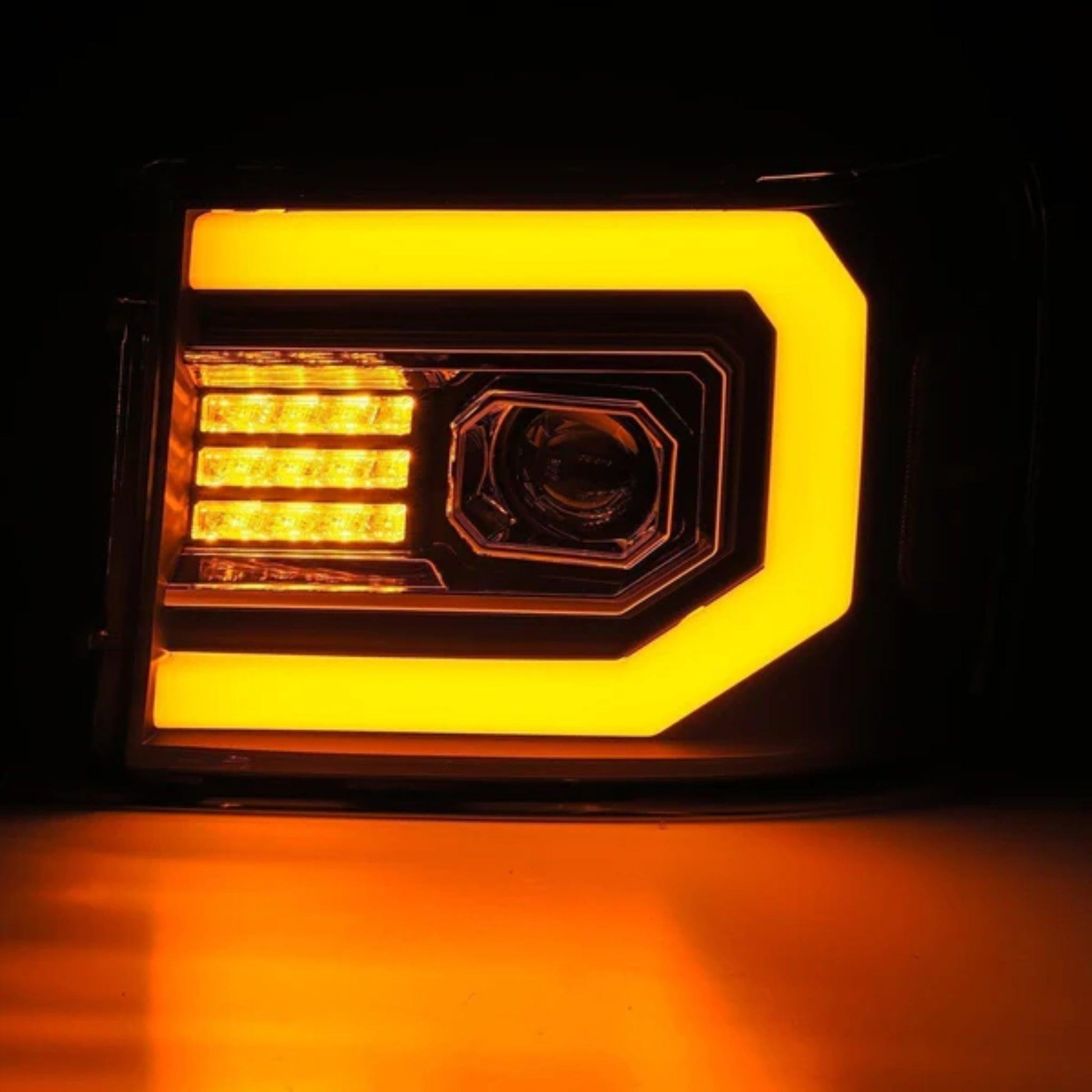 GMC Sierra: Multicolor Flow Series Jet Black Headlights (2007-2013) - image 6