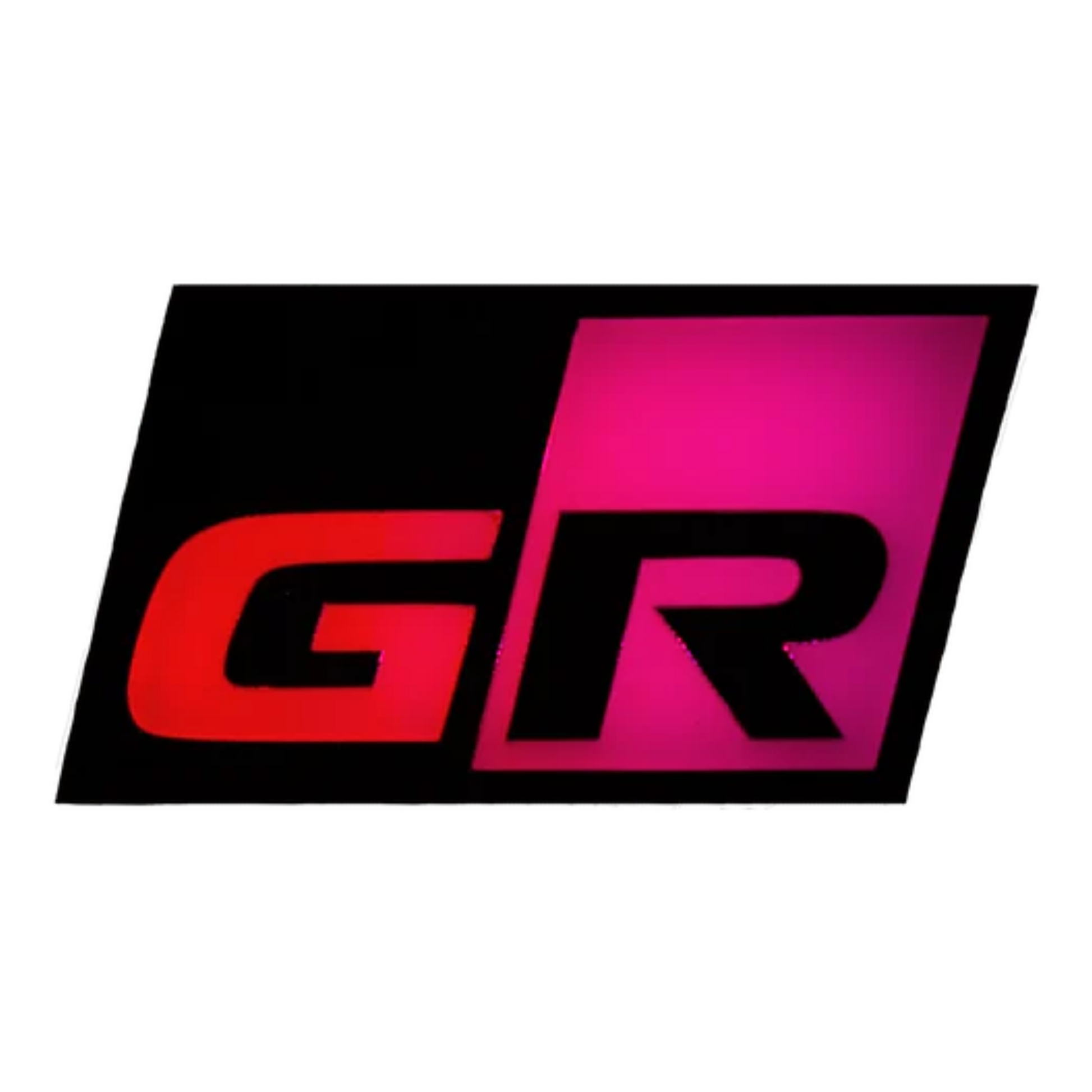 GR : Illuminated Multicolor Flow LED Badge - Lit Logos