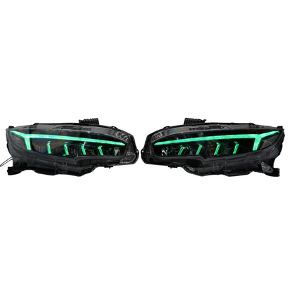 Honda Civic: Multicolor Flow Series Headlights (2016-2021) - image 3