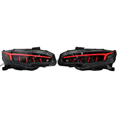 Honda Civic: Multicolor Flow Series Headlights (2016-2021)