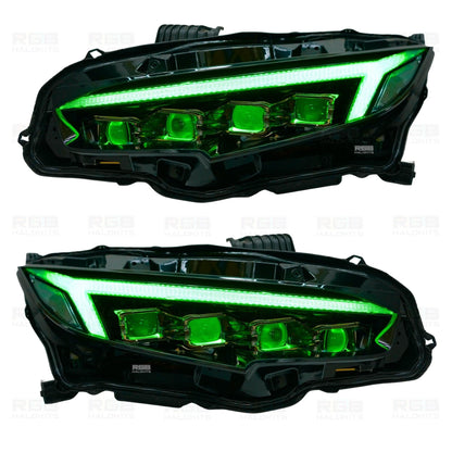 Honda Civic: Multicolor Flow Series LED Headlights (2016-2021) - image 3