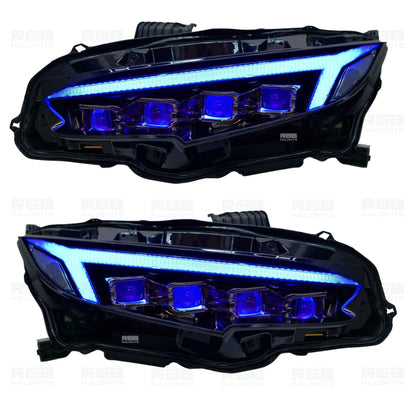 Honda Civic: Multicolor Flow Series LED Headlights (2016-2021) - image 4