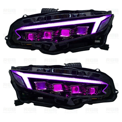 Honda Civic: Multicolor Flow Series LED Headlights (2016-2021) - image 6