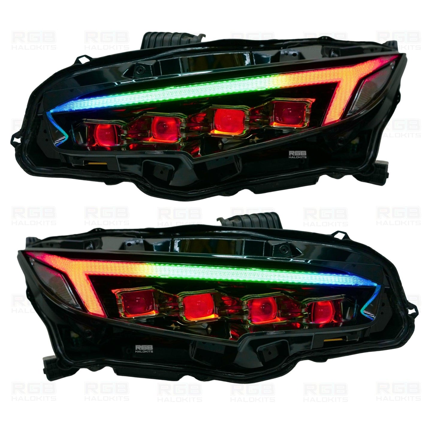 Honda Civic: Multicolor Flow Series LED Headlights (2016-2021)