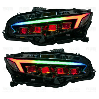 Honda Civic: Multicolor Flow Series LED Headlights (2016-2021)